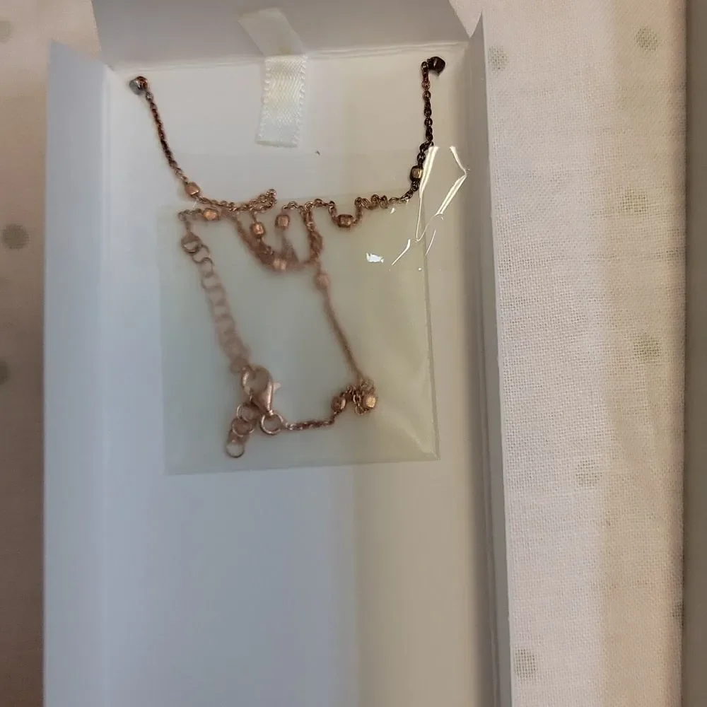 New Stella Picciotto sterling silver butterfly tassle rose gold necklace - Picture 4 of 5